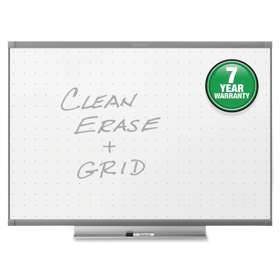Quartet Prestige 2 Total Erase Whiteboard - 72" (6 ft) Width x 48" (4 ft) Height - White Surface - Graphite Frame - Horizontal - 1 / Each. Picture 8