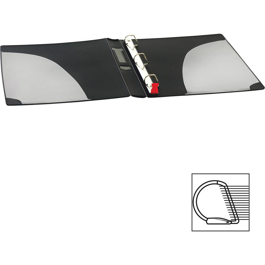 Cardinal SuperLife Pro Easy Open Slant-D Binder - 1 1/2" Binder Capacity - Letter - 8 1/2" x 11" Sheet Size - 350 Sheet Capacity - 3 x D-Ring Fastener(s) - 2 Internal Pocket(s) - Polypropylene - Black. Picture 4