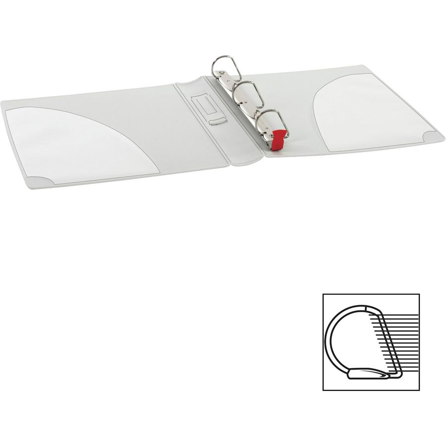 Cardinal SuperLife Pro Easy Open Slant-D Binder - 1 1/2" Binder Capacity - Letter - 8 1/2" x 11" Sheet Size - 350 Sheet Capacity - 3 x D-Ring Fastener(s) - 2 Internal Pocket(s) - Polypropylene - White. Picture 3
