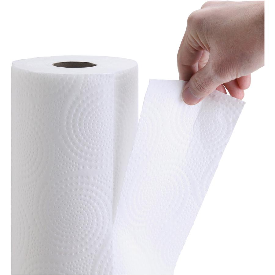 Genuine Joe Kitchen Roll Flexible Size Towels - 2 Ply - 1.63" Core - White - 24 / Carton. Picture 6