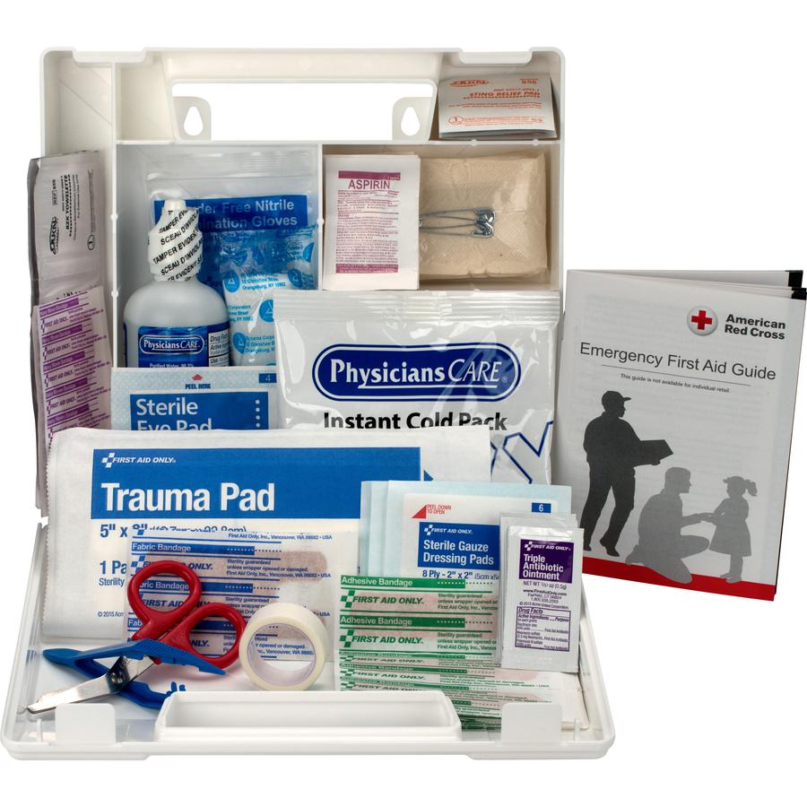 First Aid Only 25 Person Bulk First Aid Kit - 107 x Piece(s) For 25 x Individual(s) - 2.5" Height x 8.4" Width x 9" Depth Length - Plastic Case - 1 Each. Picture 2