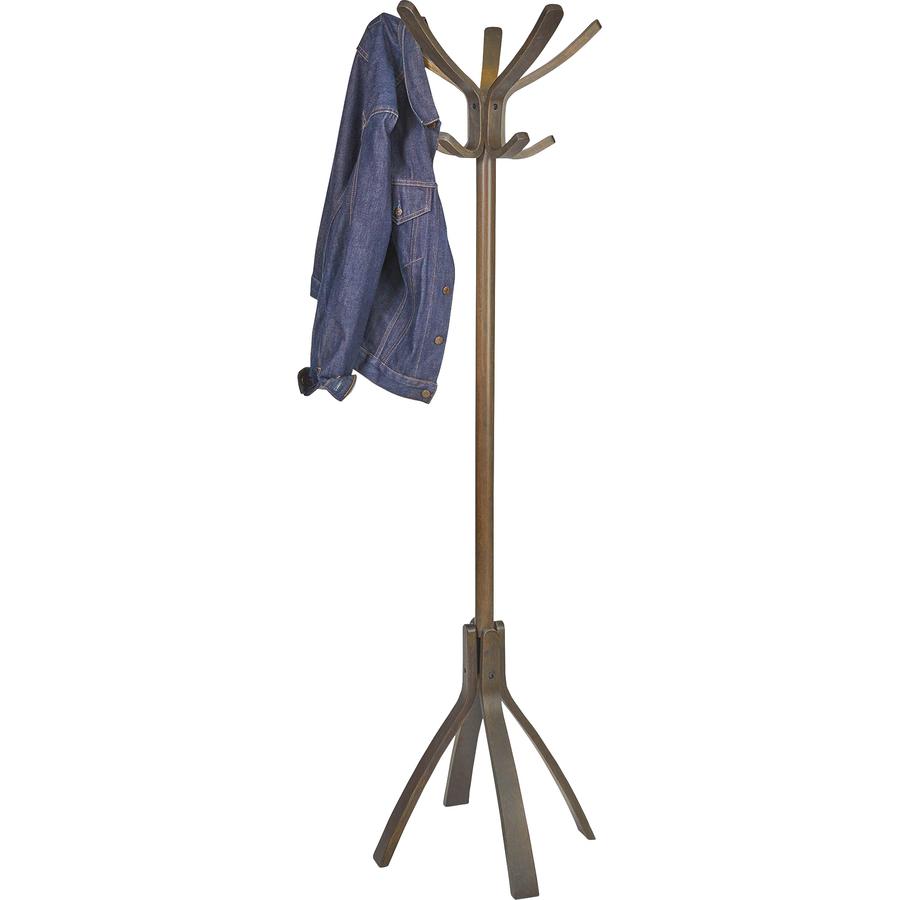 Alba High-capacity Wood Coat Stand - 5 Hooks - for Coat - Wood - 1 Each. Picture 2
