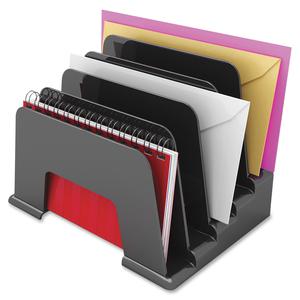 Deflecto Sustainable Office Small Incline Sorter - 5 Compartment(s) - 6" Height x 8" Width x 5.5" Depth - Desktop - Sturdy - 30% Recycled - Plastic - 1 Each. Picture 5