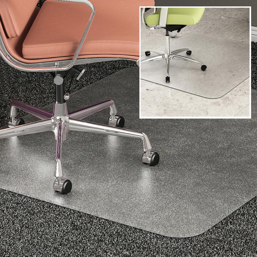 Deflecto DuoMat Multi-surface Chairmat - Carpet, Hard Floor - 48" Length x 36" Width - Rectangular - Classic - Clear - 1Each. Picture 2
