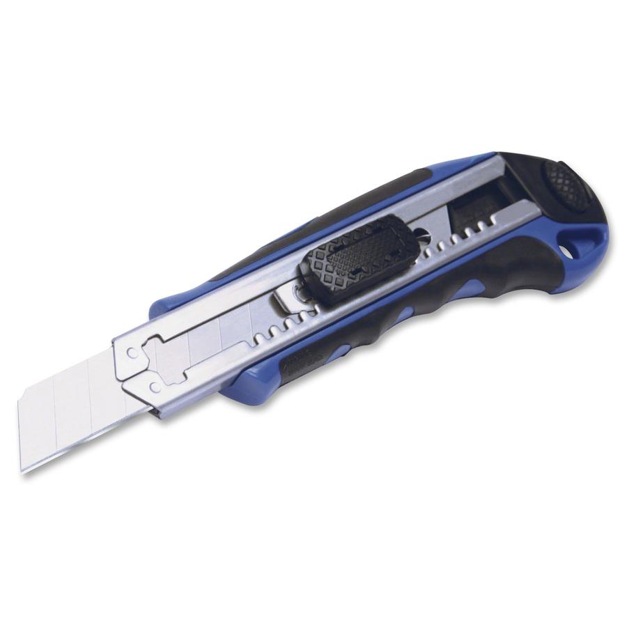 COSCO Snap Off Blade Retractable Utility Knife - Retractable, Snap-off, Ergonomic Design - Blue - 1 Each. Picture 2