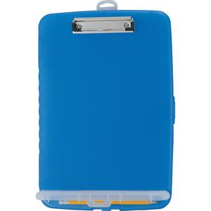 Officemate Slim Clipboard Storage Box - 1" Clip Capacity - 8 1/2" x 11" - Blue - 1 Each. Picture 3