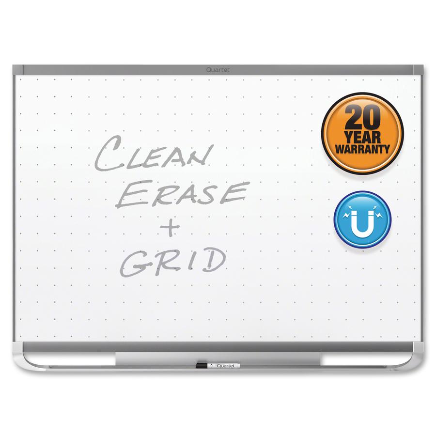 Quartet Prestige 2 Total Erase Magnetic Whiteboard - 48" (4 ft) Width x 36" (3 ft) Height - White Surface - Graphite Frame - Horizontal - Magnetic - 1 Each. Picture 3