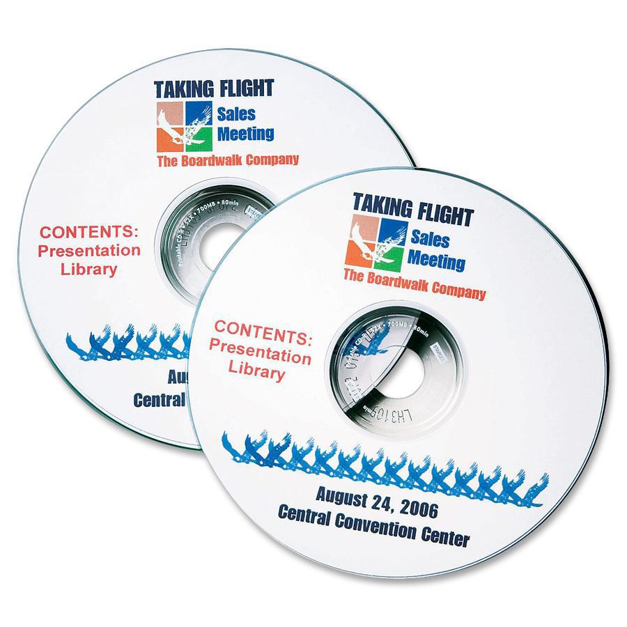 Avery&reg; Clear CD/DVD Inkjet Matte Labels - Matte White - 300 Total Label(s) - 100 / Pack. Picture 3