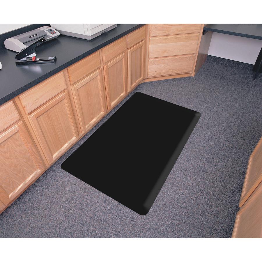 Guardian Floor Protection Anti-fatigue Mat - Airport, Bank, Hotel, Assembly Line - 60" Length x 36" Width - Rectangular - Vinyl - Black - 1Each. Picture 6