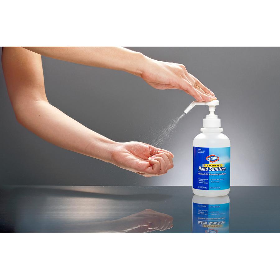Clorox Commercial Solutions Hand Sanitizer - 16.9 fl oz (500 mL) - Pump Bottle Dispenser - Kill Germs - Hand - Moisturizing - Clear - Non-sticky, Non-greasy - 12 / Carton. Picture 2