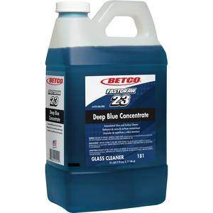 Betco Deep Blue Glass Cleaner - FASTDRAW 23 - For Glass, Stainless Steel, Plastic, Chrome - Concentrate - 67.6 fl oz (2.1 quart) - 4 / Carton - Blue. Picture 2