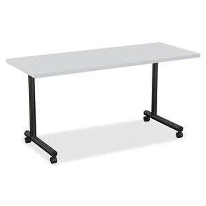 Lorell Rectangular Invent Tabletop - Light Gray - For - Table TopRectangle Top - 60" Table Top Length x 24" Table Top Width x 1" Table Top Thickness - Assembly Required - High Pressure Laminate (HPL),. Picture 2