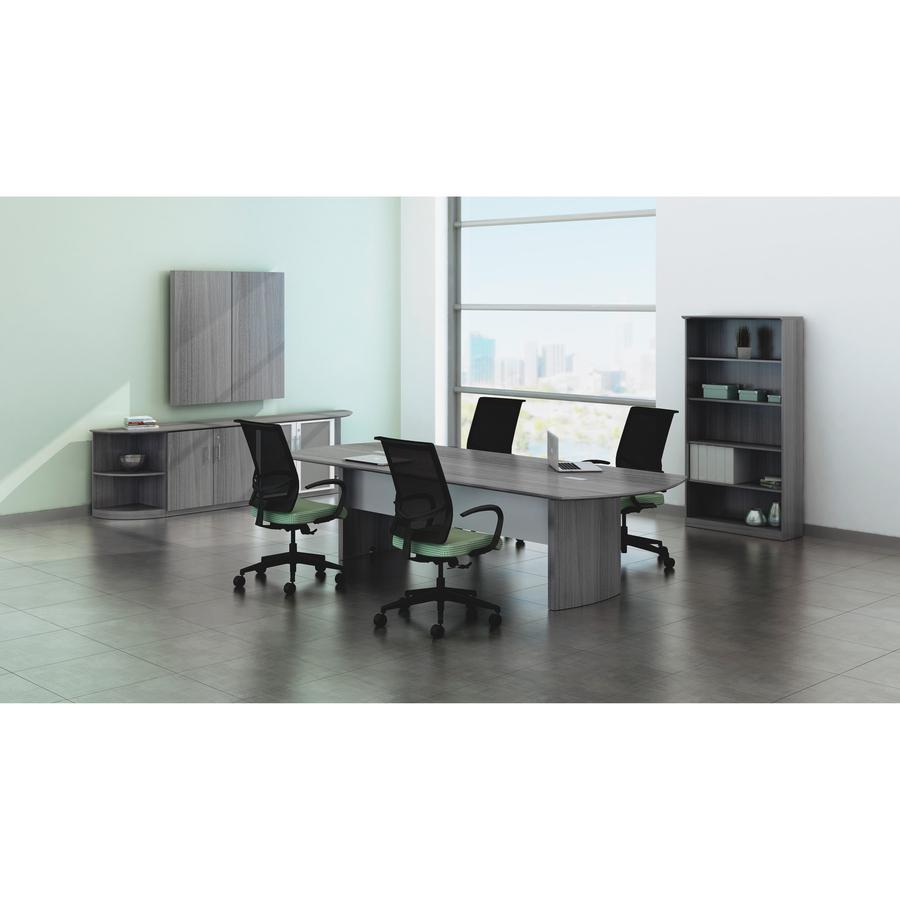 Mayline Gray Laminate Conference Table Panel Base - 2.3" x 27.6" x 28.5" - Finish: Gray Steel Laminate. Picture 3