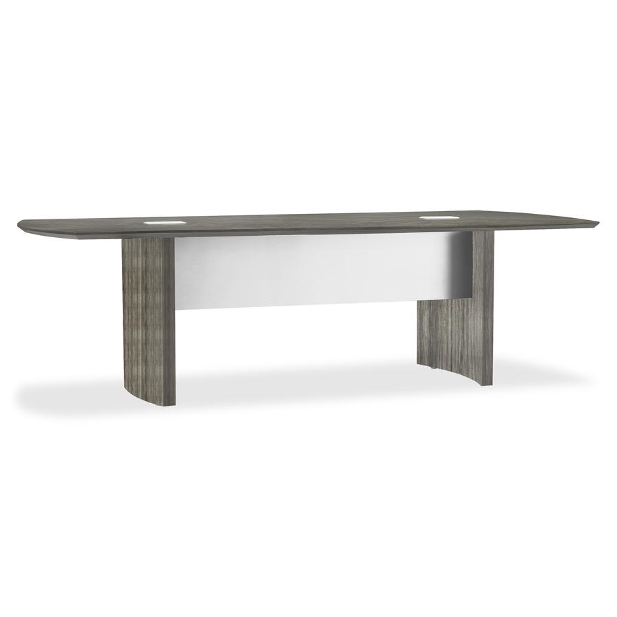 Mayline Gray Laminate Medina Conference Tabletop - 60" x 48"1" - Beveled Edge - Finish: Gray Steel Laminate, Silver - Stain Resistant, Water Resistant, Abrasion Resistant, Grommet, Durable - For Confe. Picture 2