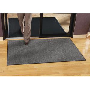 Genuine Joe Silver Series Indoor Entry Mat - Building, Carpet, Hard Floor - 10 ft Length x 36" Width - Plush - Charcoal. Picture 5