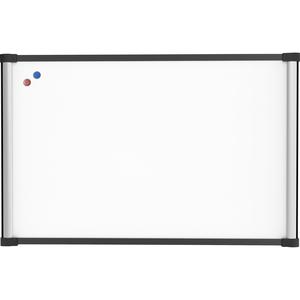 Lorell Magnetic Dry-erase Board - 36" (3 ft) Width x 24" (2 ft) Height - Aluminum Steel Frame - Rectangle - Magnetic - Marker Tray - 1 Each. Picture 2