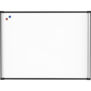Lorell Magnetic Dry-erase Board - 48" (4 ft) Width x 36" (3 ft) Height - Aluminum Steel Frame - Rectangle - Magnetic - Marker Tray - 1 Each. Picture 3