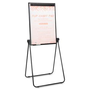 Lorell 2-sided Dry-Erase Easel with Flip-Chart Clip - 36" (3 ft) Width x 24" (2 ft) Height - Melamine Surface - Black Steel Frame - Rectangle - 1 Each. Picture 2