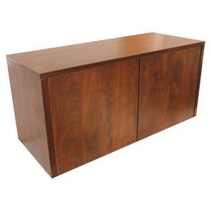 Lorell Essential Series Mahogany Wall Mount Hutch - 35.4" x 14.8" x 16.8"Hutch, 1" Side Panel, 0.6" Back Panel, 0.7" Panel, 1" Bottom Panel - Material: Polyvinyl Chloride (PVC) Edge - Finish: Mahogany. Picture 13