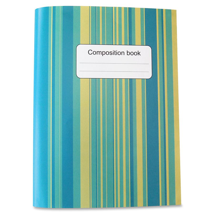 Sparco Composition Books - 80 Sheets - College Ruled - 10" x 7.5" - Multi-colored Cover - Sturdy Cover, Durable - 4 / Pack. Picture 6
