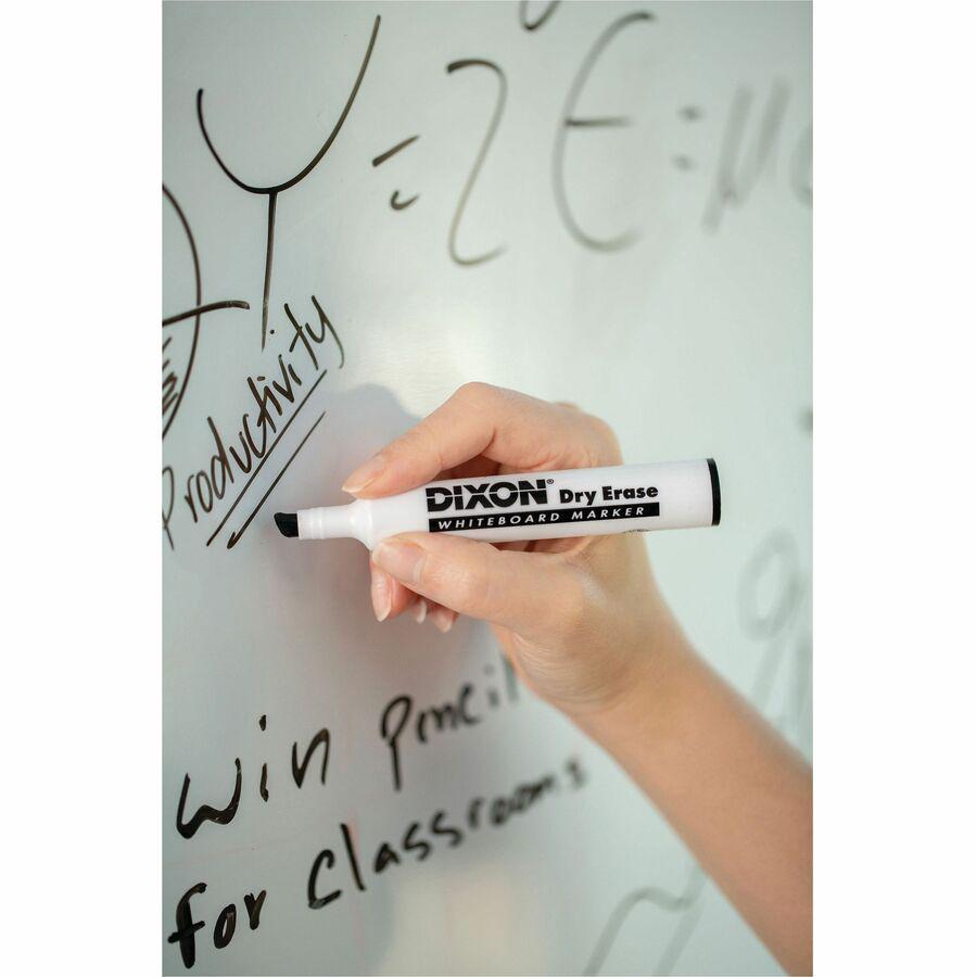 Ticonderoga Dry Erase Markers - Broad, Fine Marker Point - Chisel Marker Point Style - Black - 1 Dozen. Picture 2