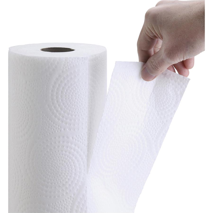 Genuine Joe Kitchen Roll Flexible Size Towels - 2 Ply - 1.63" Core - White - Paper - 30 / Carton. Picture 2