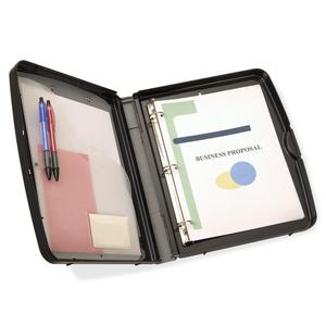 Officemate Ringbinder Clipboard Storage Box - 8 19/64" , 8 1/2" x 11 45/64" , 11" - Spring Clip - Plastic - Charcoal - 1 Each. Picture 4