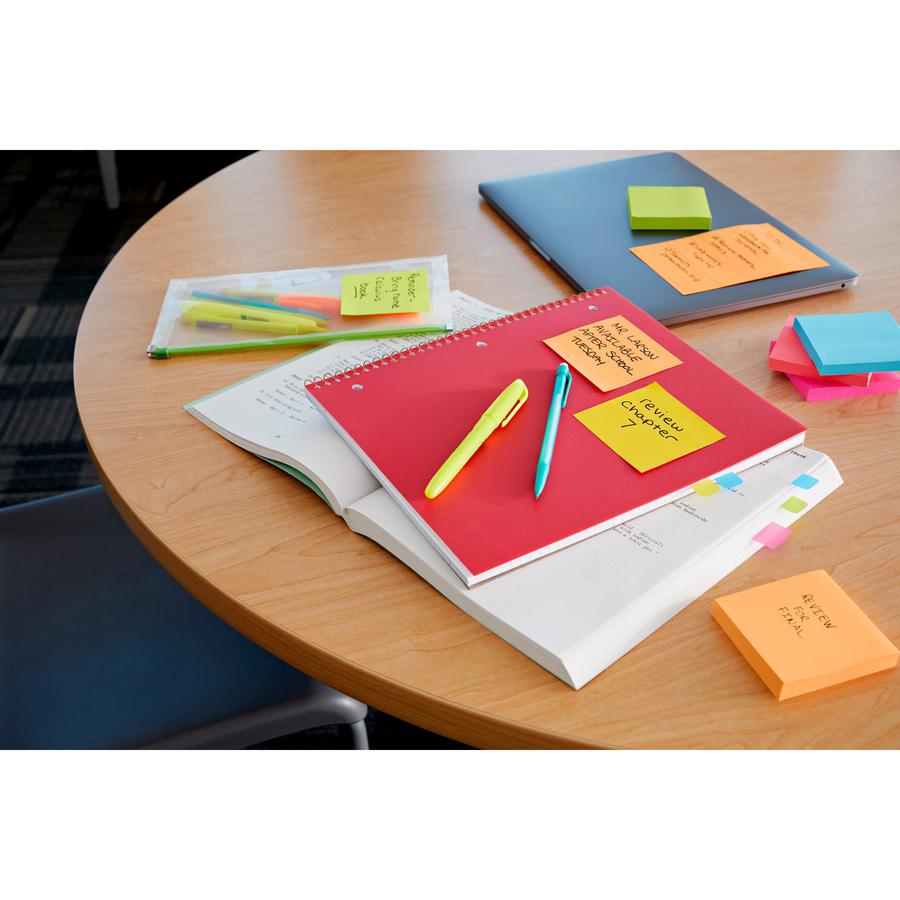 Post-it&reg; Super Sticky Notes - Energy Boost Color Collection - 1680 x Multicolor - 3" x 3" - Square - 70 Sheets per Pad - Vital Orange, Tropical Pink, Sunnyside, Blue Paradise, Limeade - Paper - Se. Picture 2
