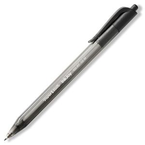 Paper Mate InkJoy 100 RT Pens - Medium Pen Point - 1 mm Pen Point Size - Retractable - Black - Translucent Barrel - 12 / Dozen. Picture 6