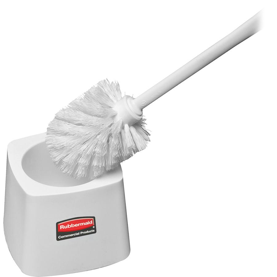 Rubbermaid Commercial Toilet Bowl Brush Holder - Vertical - Plastic - 24 / Carton - White. Picture 2