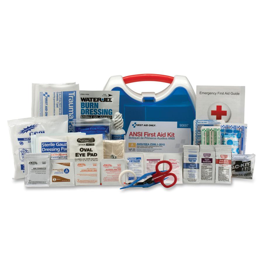 First Aid Only 25-Person ReadyCare First Aid Kit - ANSI Compliant - 141 x Piece(s) For 25 x Individual(s) - 9.3" Height x 7" Width x 4" Depth - Plastic Case - 1 Each. Picture 7