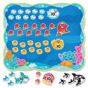 Trend Sea Buddies Collection 0-120 Bulletin Board Set - 25.50" Height x 30.25" Width - 1 Set. Picture 5