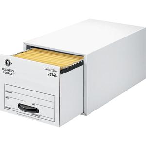 Business Source Stackable File Drawer - Internal Dimensions: 12.25" Width x 23.50" Depth x 10.25" Height - External Dimensions: 14" Width x 25.3" Depth x 11.5" Height - Media Size Supported: Letter - . Picture 5