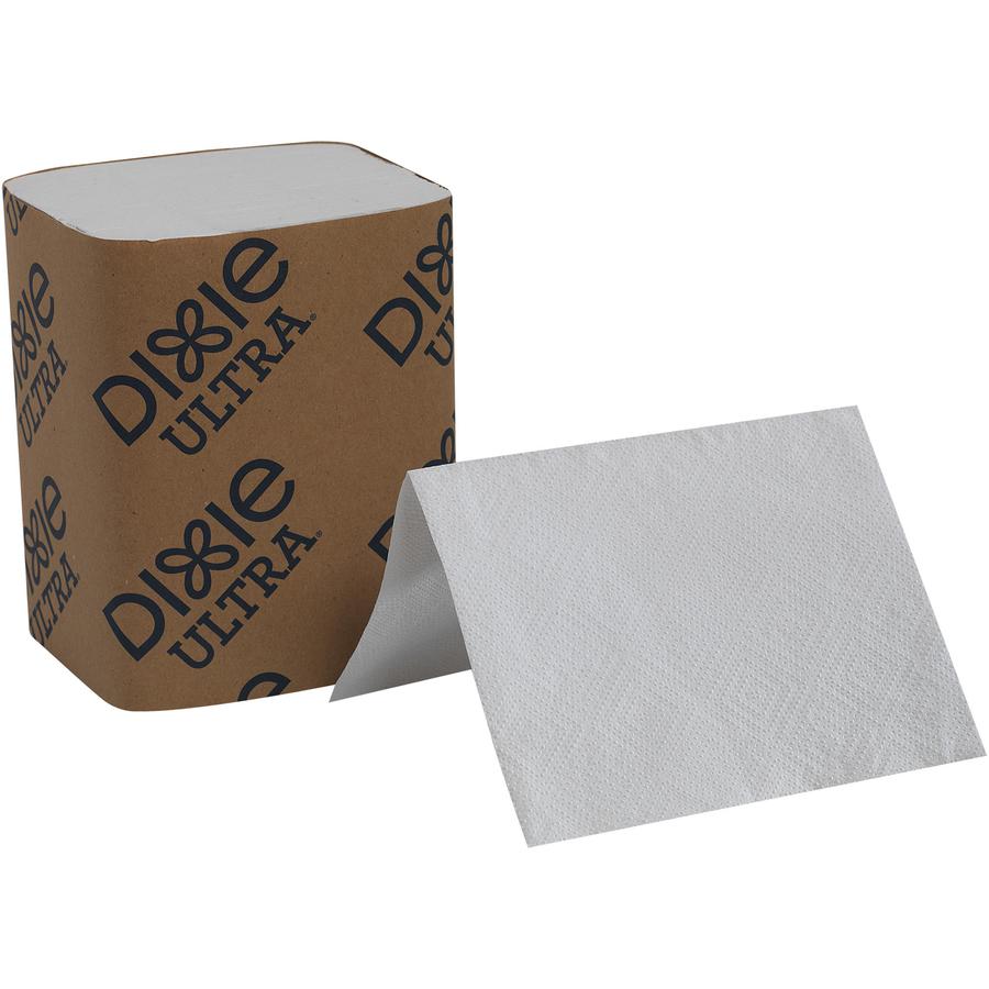 Dixie Ultra&reg; Interfold Napkin Dispenser Refill - 2 Ply - Interfolded - White - Soft, Absorbent, Chlorine-free - 250 Per Bundle - 24 / Carton. Picture 7