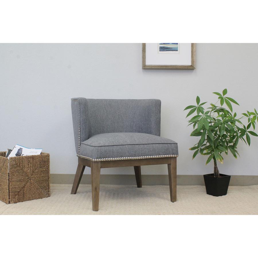 Boss Accent Chair, Beige - Medium Gray - 1 Each. Picture 2