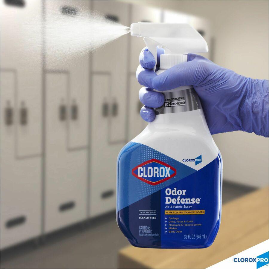 CloroxPro&trade; Odor Defense Air and Fabric Spray - Spray - 32 fl oz (1 quart) - Clean Air Scent - 1 Each - Clear. Picture 3