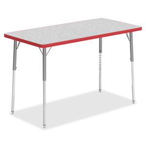 Lorell Classroom Activity Tabletop - Gray Nebula Rectangle, High Pressure Laminate (HPL) Top - 48" Table Top Width x 24" Table Top Depth x 1.13" Table Top Thickness - Assembly Required - 1 Each. Picture 2
