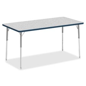 Lorell Classroom Rectangular Activity Tabletop - For - Table TopGray Nebula Rectangle, High Pressure Laminate (HPL) Top x 60" Table Top Width x 30" Table Top Depth x 1.13" Table Top Thickness - 1 Each. Picture 3