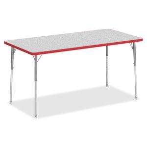 Lorell Classroom Activity Tabletop - Gray Nebula Rectangle, High Pressure Laminate (HPL) Top - 60" Table Top Width x 30" Table Top Depth x 1.13" Table Top Thickness - Assembly Required - 1 Each. Picture 3