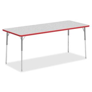 Lorell Classroom Activity Tabletop - Gray Nebula Rectangle, High Pressure Laminate (HPL) Top - 72" Table Top Width x 30" Table Top Depth x 1.13" Table Top Thickness - Assembly Required - 1 Each. Picture 3