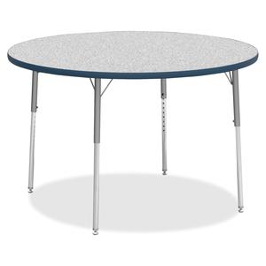 Lorell Classroom Activity Tabletop - Gray Nebula Round, High Pressure Laminate (HPL) Top - 1.13" Table Top Thickness x 48" Table Top Diameter - Assembly Required - 1 Each. Picture 2
