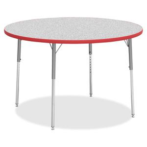 Lorell Classroom Activity Tabletop - Gray Nebula Round, High Pressure Laminate (HPL) Top - 1.13" Table Top Thickness x 48" Table Top Diameter - Assembly Required - 1 Each. Picture 3