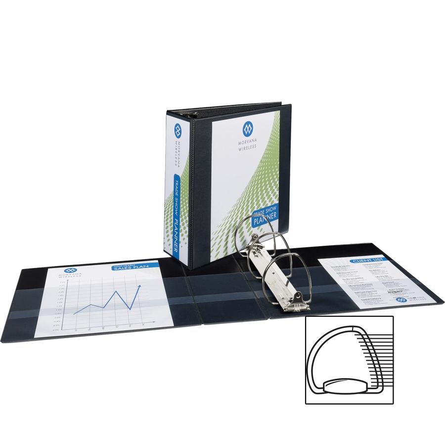 Avery&reg; Durable View Binders - EZD Rings - 4" Binder Capacity - Letter - 8 1/2" x 11" Sheet Size - 780 Sheet Capacity - 3 x D-Ring Fastener(s) - 4 Internal Pocket(s) - Poly - Black - Recycled - Eas. Picture 2