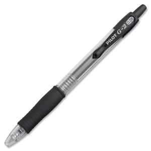 Pilot G2 Premium Gel Roller Retractable Pens - Ultra Fine Pen Point - 0.38 mm Pen Point Size - Refillable - Retractable - Black Gel-based Ink - Clear Barrel - 24 / Bundle. Picture 2