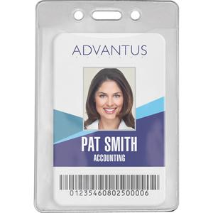 Advantus Government/Military ID Holders - Support 2.88" x 3.88" Media - Vertical - Vinyl - 50 / Pack - Clear - Durable. Picture 4