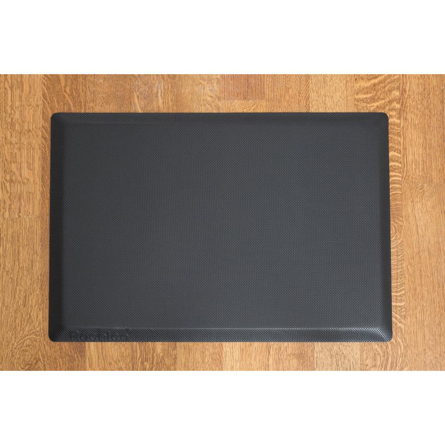 Lorell Energizing Sit/Stand Mat - Desk Protection - 20" Length x 30" Width x 0.750" Thickness - Rectangular - Memory Foam - Black - 1Each. Picture 2