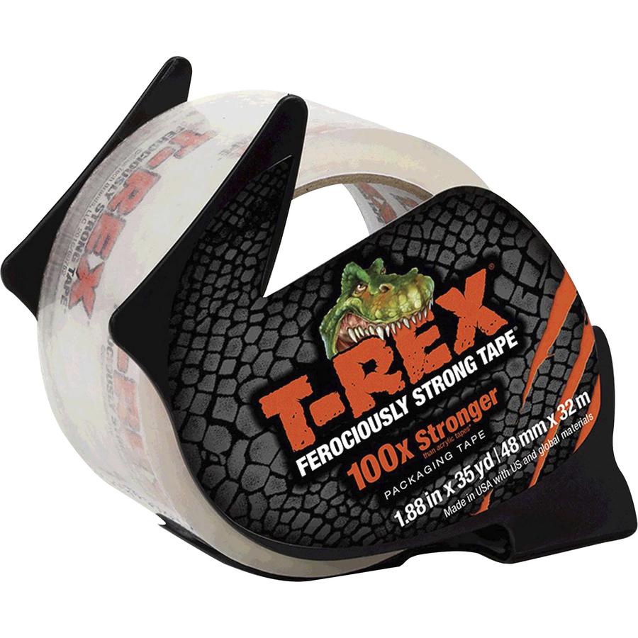 T-REX Packing Tape - 35 yd Length x 1.88" Width - Dispenser Included - 8 / Pack - Clear. Picture 3