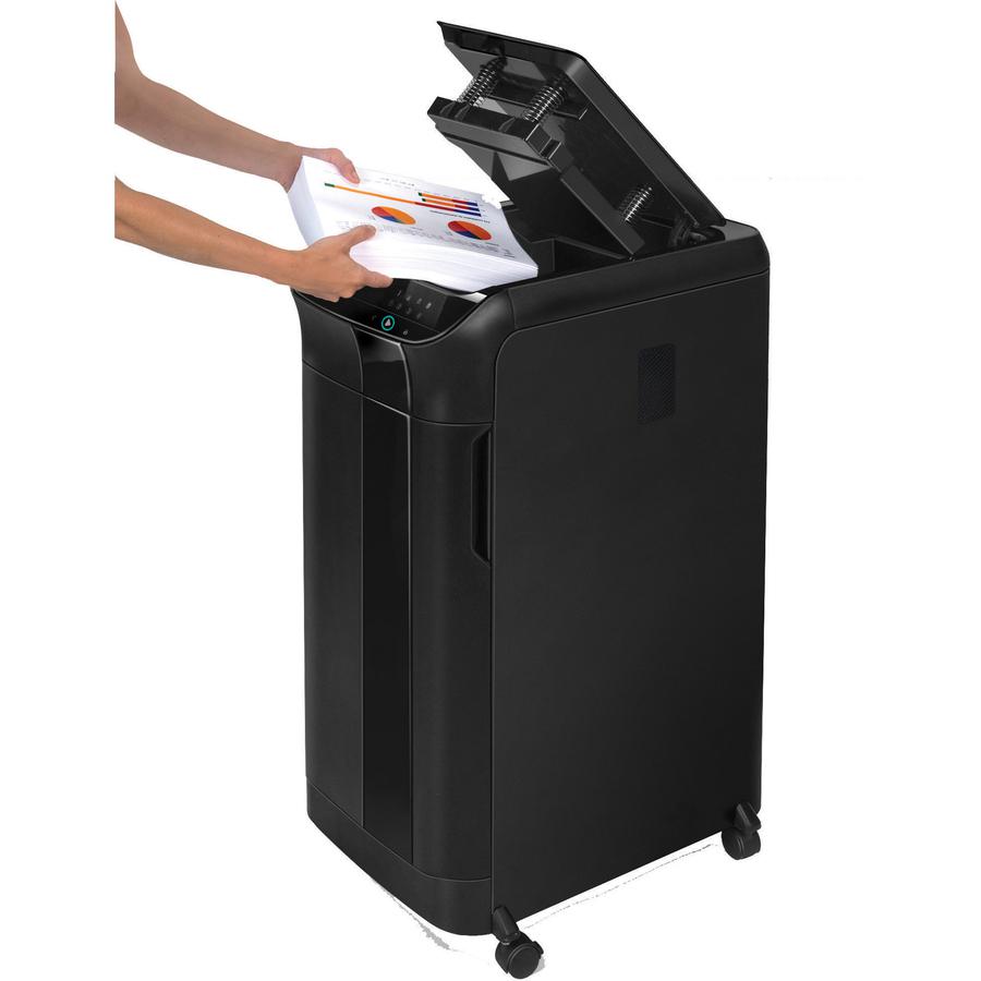 Fellowes&reg; AutoMax 550C Cross Cut, Auto Feed 2-in-1 Heavy Duty Commercial Paper Shredder with SilentShred&trade; - Continuous Shredder - Cross Cut - 550 Per Pass - for shredding Staples, Paper Clip. Picture 2