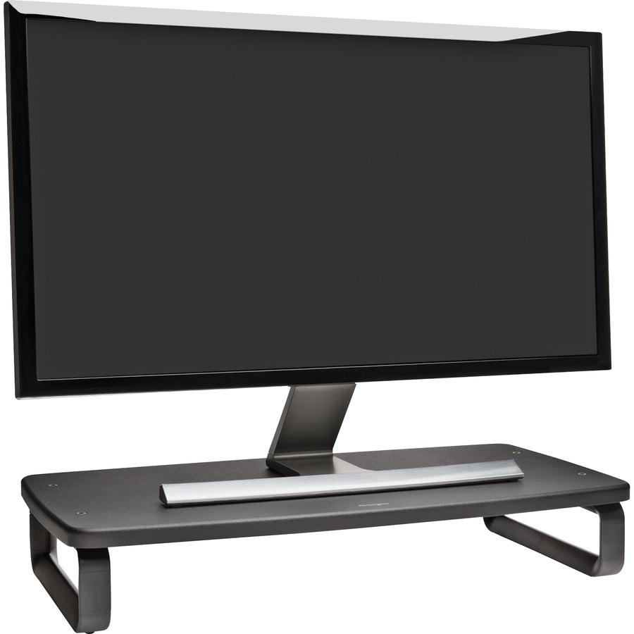 Kensington SmartFit Extra Wide Monitor Stand - Up to 27" Screen Support - 39 lb Load Capacity - Flat Panel Display Type Supported - 2" Height x 24" Width x 11.8" Depth - Black - Sturdy. Picture 5
