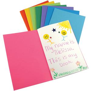 Hygloss Mighty Bright Blank Books - 5.5" x 8.5" - Assorted Paper - 20 / Pack. Picture 2